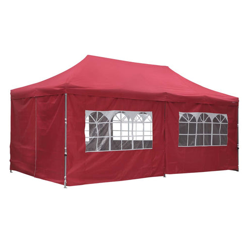 Ainfox 10x20Ft Pop up Canopy Tent, Party Heavy Duty Instant Gazebo with 4 Removable Sidewalls，4 Transparent Windows and 2 Zipper Doors