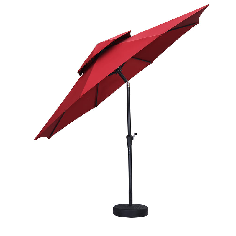 Ainfox 11FT 2 tier vented Patio Umbrella Outdoor Table Umbrella for Garden,Backyard & Pool