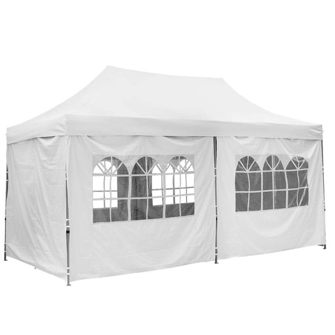 Ainfox 10x20Ft Pop up Canopy Tent, Party Heavy Duty Instant Gazebo with 4 Removable Sidewalls，4 Transparent Windows and 2 Zipper Doors