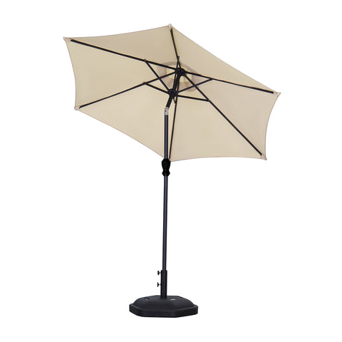 Ainfox 7.5FT Patio Umbrella Outdoor Table Umbrella,Market Umbrella with Push Button Tilt and Crank for Garden, Lawn, Deck, Backyard & Pool