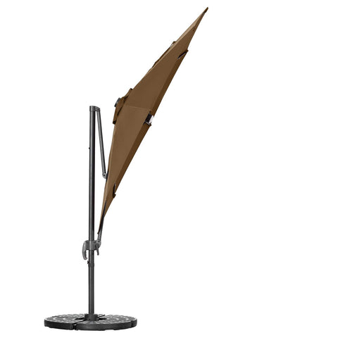 UNIDAZE 10 Ft Patio Offset Cantilever Umbrella 360°Rotation Garden Hanging Umbrella with Cross Base