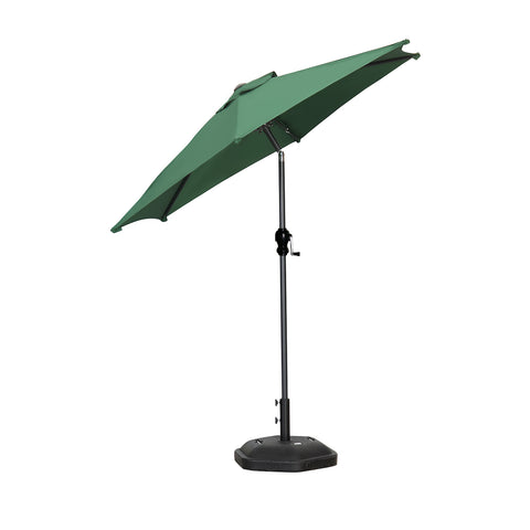 Ainfox 7.5FT Patio Umbrella Outdoor Table Umbrella,Market Umbrella with Push Button Tilt and Crank for Garden, Lawn, Deck, Backyard & Pool