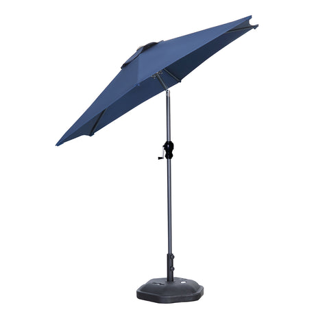 Ainfox 7.5FT Patio Umbrella Outdoor Table Umbrella,Market Umbrella with Push Button Tilt and Crank for Garden, Lawn, Deck, Backyard & Pool