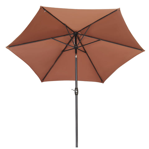 Ainfox 9FT Patio Umbrella Outdoor Table Umbrella with Push Button Tilt and Crank for Garden, Lawn, Deck, Backyard & Pool