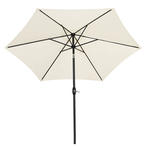 Ainfox 9FT Patio Umbrella Outdoor Table Umbrella with Push Button Tilt and Crank for Garden, Lawn, Deck, Backyard & Pool